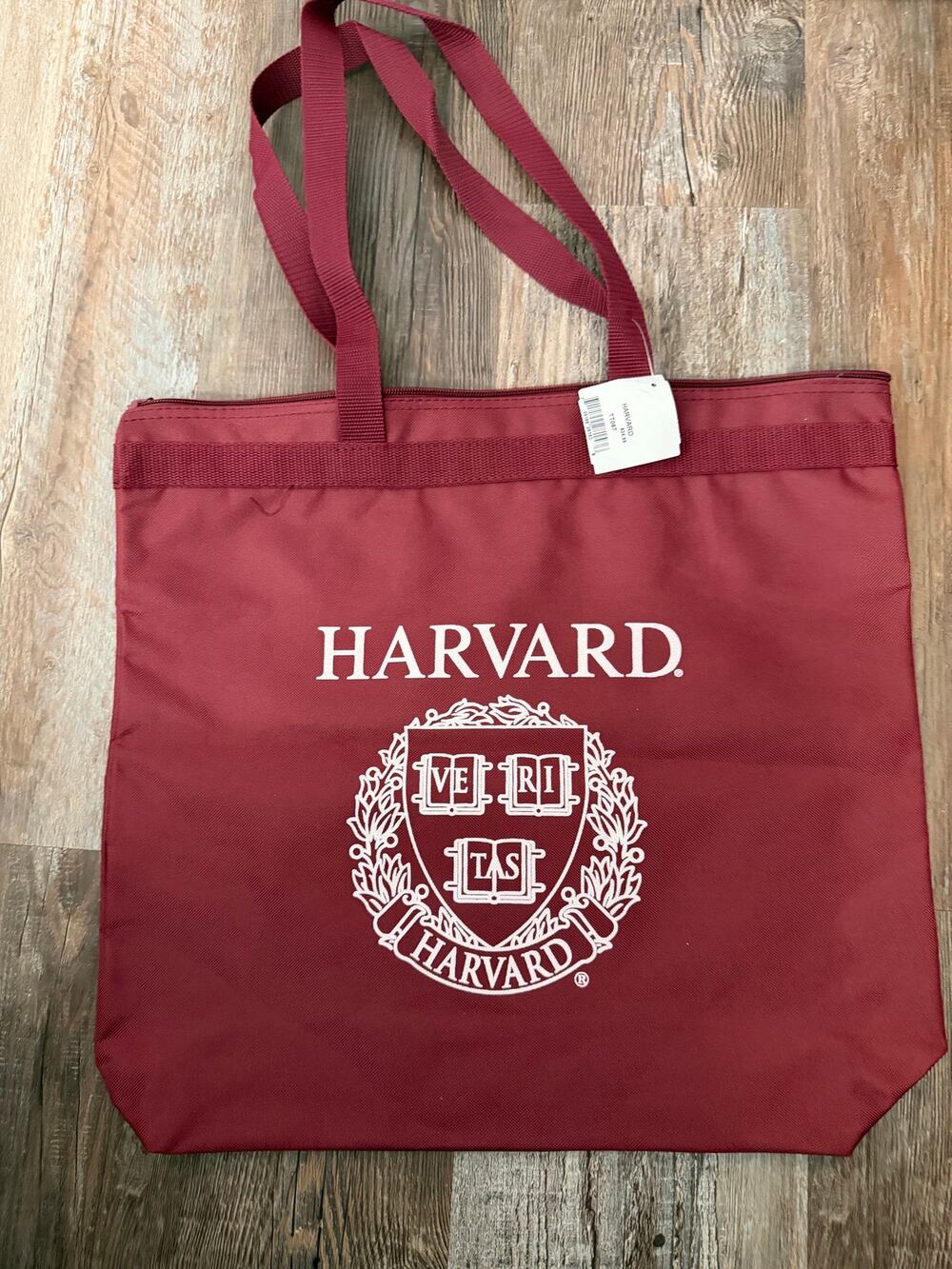 Harvard University NWT officially licensed tote bag in crimson w university seal